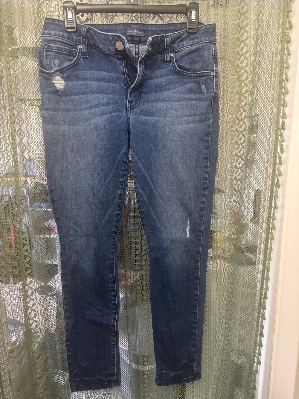 Women’s Mid Wash Distressed Skinny Jeans